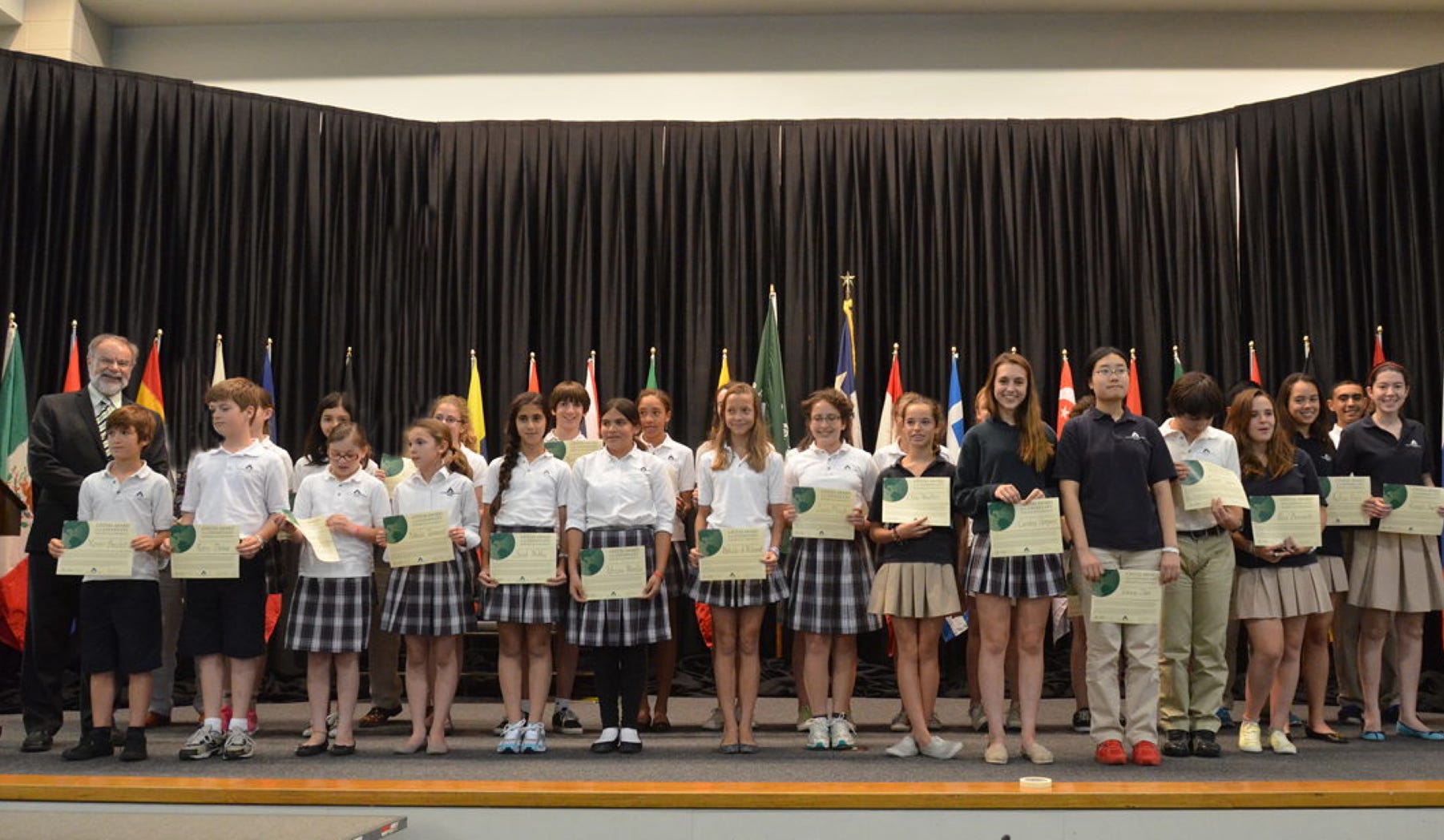 Awards presentation at The Awty International School, Houston, 2013